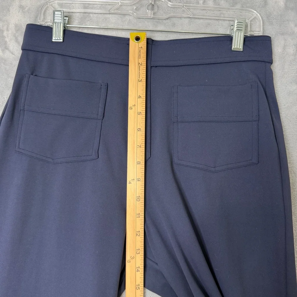 Halara Halotek Air Pants Womens L Midnight Blue Straight‎ Leg High Rise Pockets